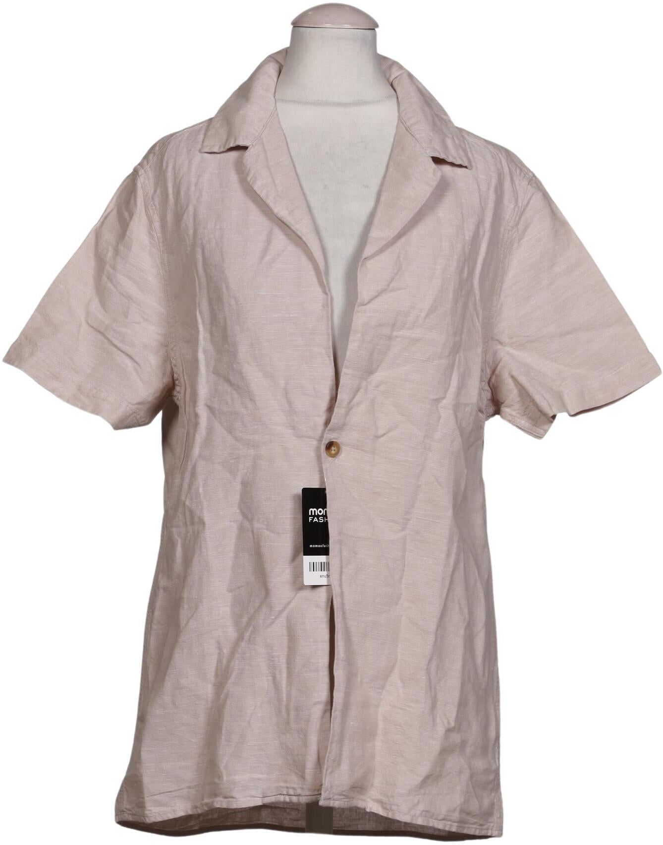 asos Damen Bluse, Beige, Gr. XS, Baumwolle / Leinen - Second Hand