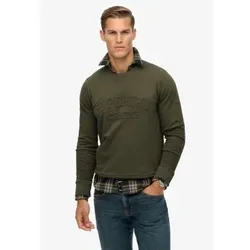 Superdry für Herren. M2014392A Sportliches grünes Trikot (L), Lässig, Baumwolle