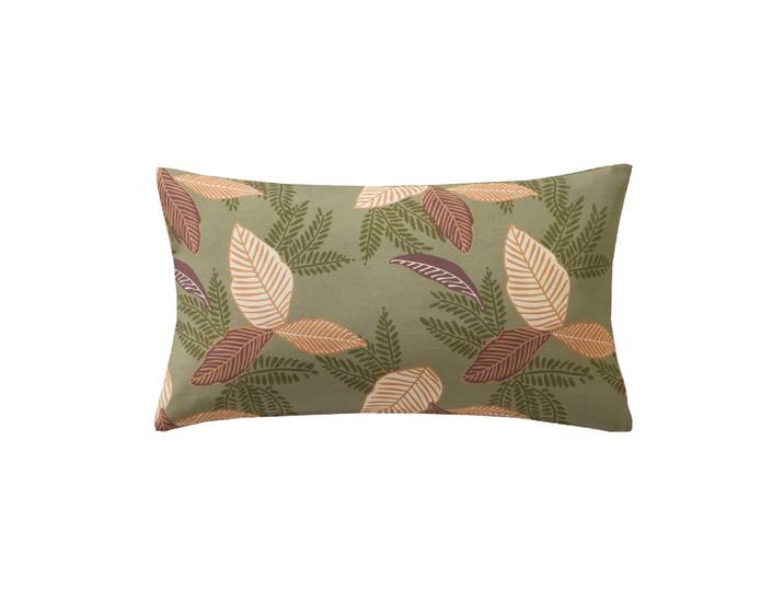 Housse de coussin rectangulaire imprimé feuilles - lot de 2 - Blancheporte