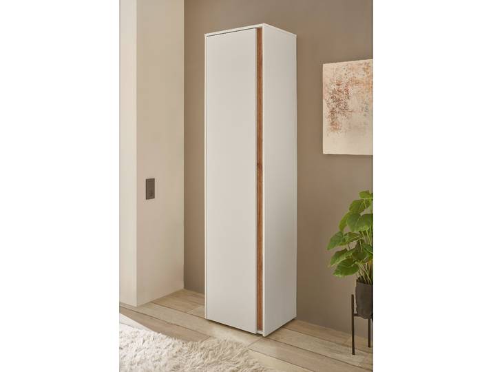 Schuhschrank 50 x 200 x 40cm Weiß/Weiß