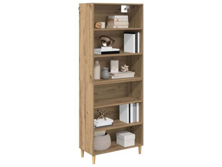KTHLBRH Sideboard Eiche Handwerk 69,5 x 32,5 x 180 cm Minimalistisches Design für Esszimmer oder Wohnzimmer, rechteckige Form