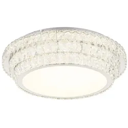 Deckenlampe Deckenleuchte Esszimmerlampe Dimmer Fernbedienung Kristalle LED 60cm