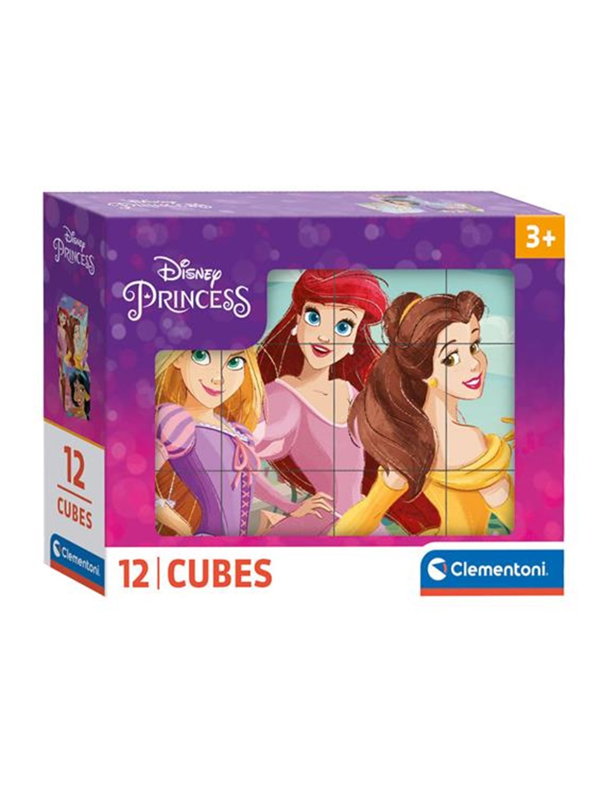 Clementoni Puzzle Disney Princess, 12 Würfel Block