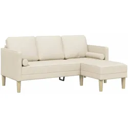 vidaXL Sofa Set mit Kissen Leinen Polyester