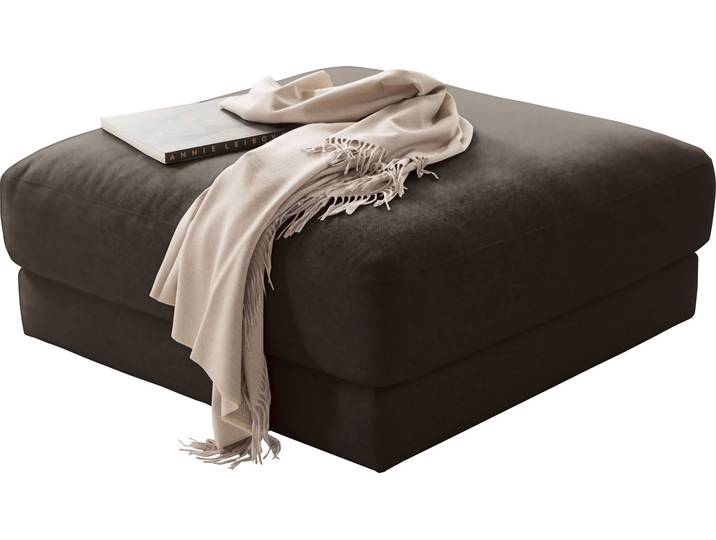Polsterhocker, 100% Polyester, Grau (Stone), 100×49×100 cm, Modern, Candy-Polstermöbel