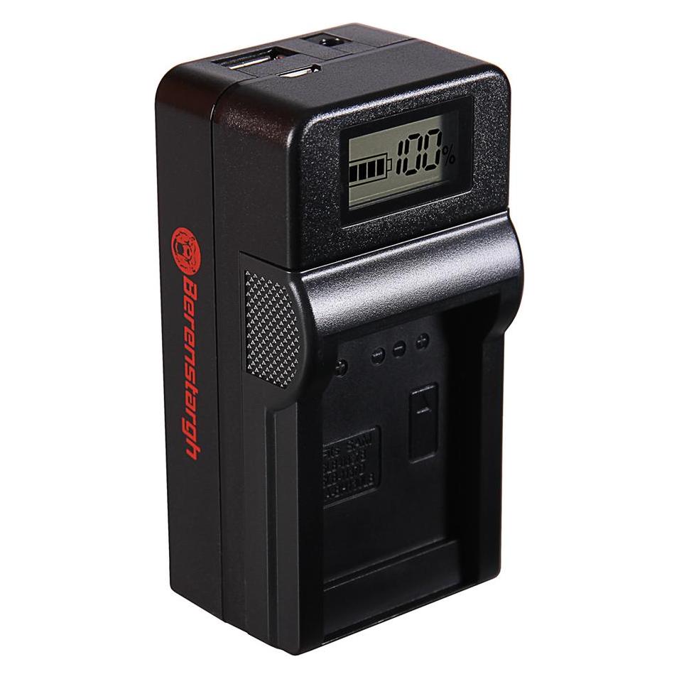 Berenstargh Synchron USB Ladegerät f. Samsung SLB-0837B IA-BH130C IA-BH130LB Digimax i85 L74 wide (Kamera Akku Ladegerät) (61064273)