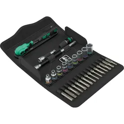 WERA 05005542001 - Zyklop Comfort Knarrensatz, Umschalthebel, 1/4"-Antrieb, zöllig