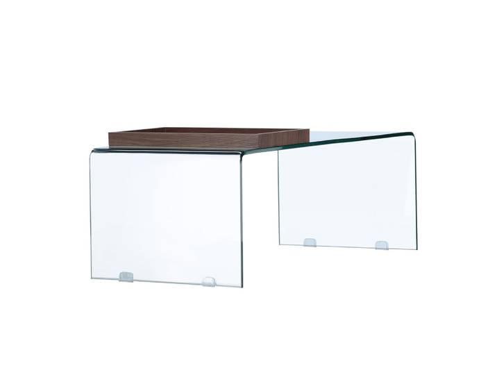 Table basse transparente en verre