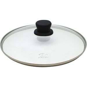ELO Topfdeckel Juwel 35024, mit Edelstahlring, aus Glas, mit Kunststoffknauf, Ø 24 cm