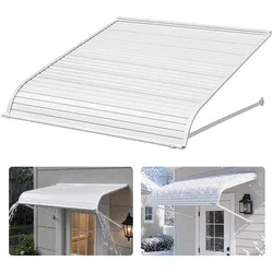 VEVOR Fenstermarkise 121,9x106,6x51cm, Türvordach, leichte & stabile Aluminium-Außenmarkisen, Überdachung, Schutz vor Regen, Schnee & Sonnenlicht für Tür, Eingang, Fenster, Terrasse, Veranda
