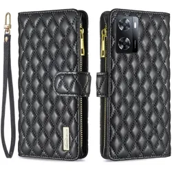 Binfen Color OPPO A57s - BINFEN Brieftaschen Hülle schwarz (Oppo A57s), Smartphone Hülle, Schwarz
