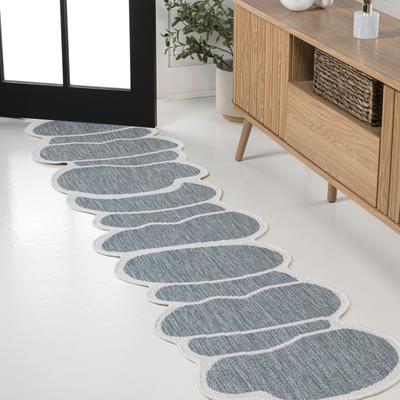 JONATHAN Y Jasper Modern Rustic Abstract Indoor/Outdoor Shaped Area Rug