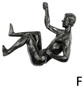 Uplift Treasures Modern Climbing Man Resin Wall Sculpture Art Decor f