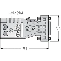 Turck Sub-D Steckverbinder FW-D9TLED #6604221