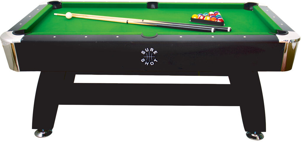 Sure Shot 6 Foot Pool Table - Green Green