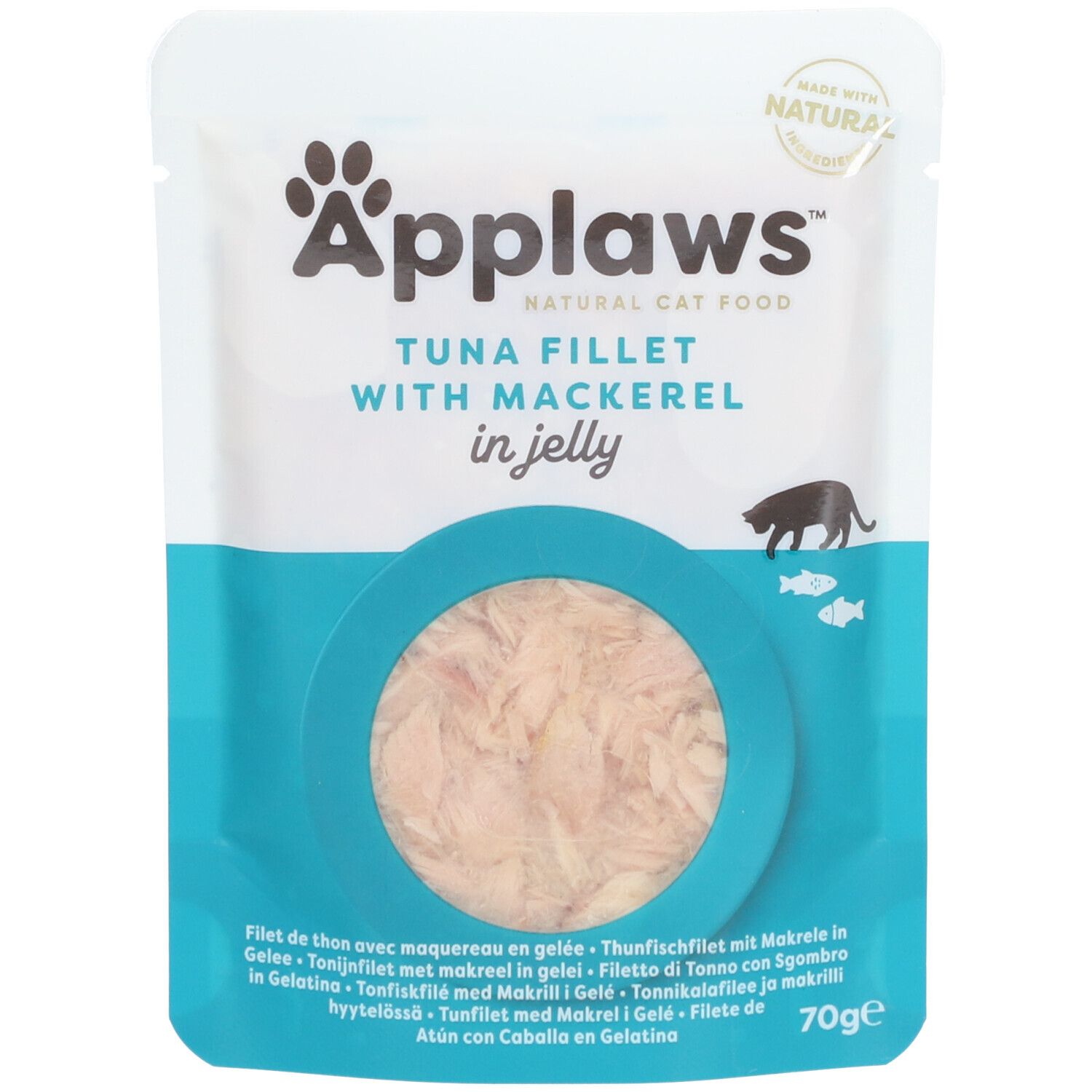 Applaws Nassfutter für Katzen Jelly mit Thunfischfilet Makrele 70 g Futter