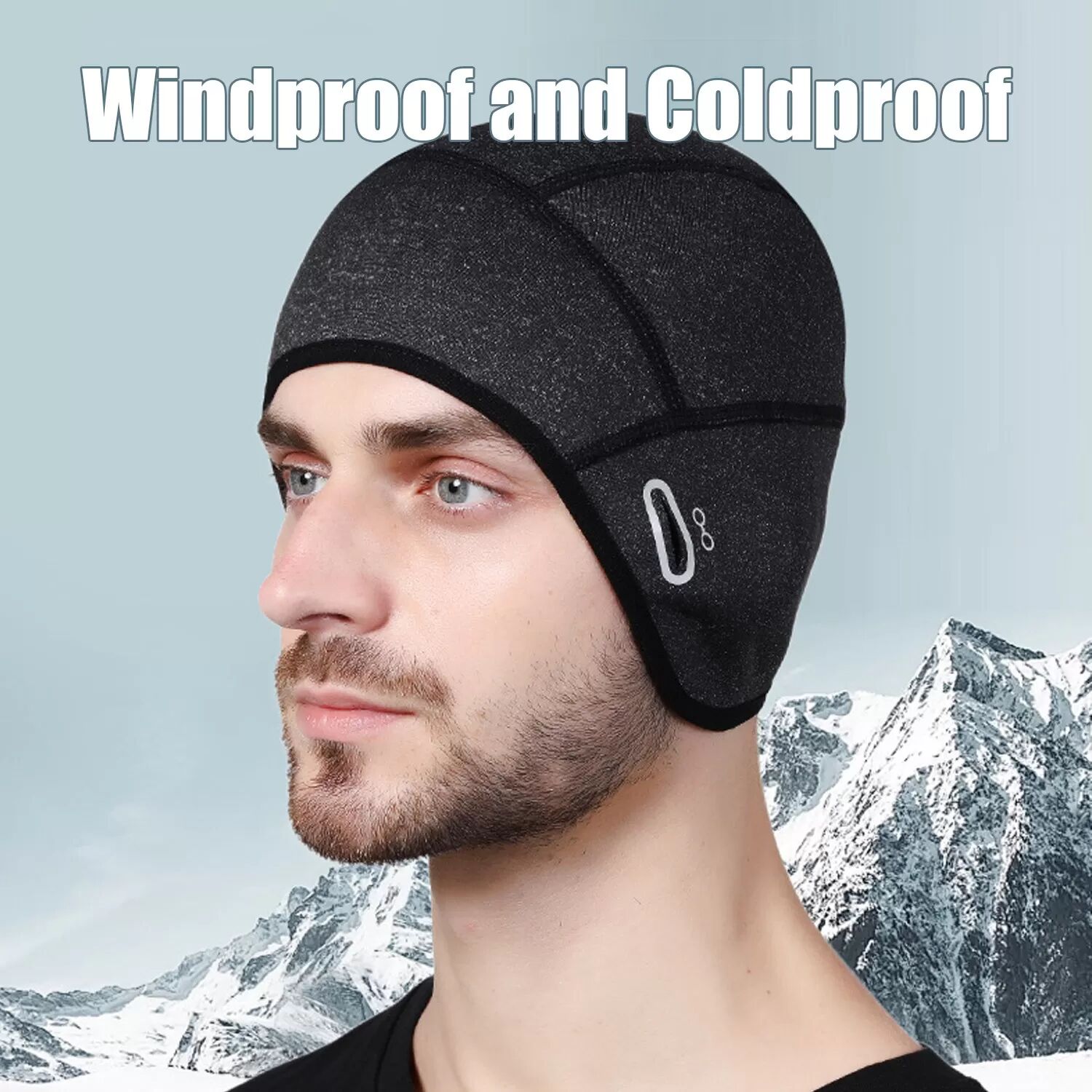 INF Casquette de cyclisme pour l'hiver Gris foncé