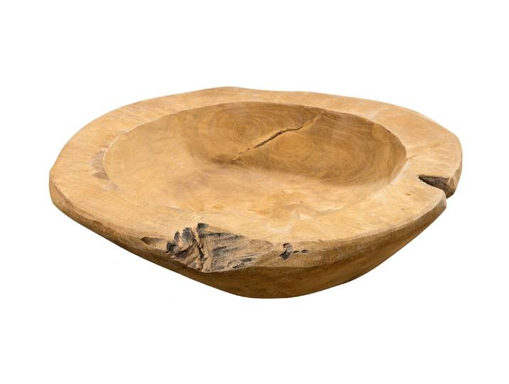 Dekoschale BOLTZE Teak 1 Stück , braun, Ø:30cm, Dekoschalen, Dekoschale