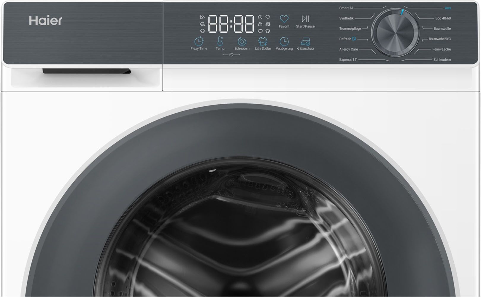 HAIER Waschmaschine "HW80-BP1426637T", Energieeffizienz: A, weiß, B:59,5cm H:85cm T:46,8cm, Waschmaschinen, Smart AI Automatikprogramm, Waschmaschine, Topseller