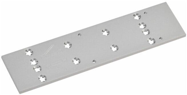 Dorma Plaque de montage argentée pour TS 83 EN 3-6 ; Dorma-Glas (38000101)