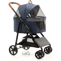 Fudajo 2in1 Haustierwagen (Hund, Katze, Atmungsaktiv, Faltbar), Tiertransport