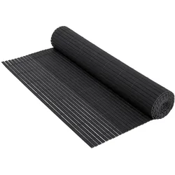 ECD Germany PVC Sichtschutzmatte 120x400 cm Anthrazit – Verstärkter Sichtschutzzaun, UV-beständig & wasserdicht, Windschutz Balkonverkleidung,