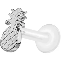 PTFE Labret mit Innengewinde + Titan-Aufsatz ANANAS