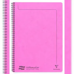 Clairefontaine 10x Europa Notemaker, Doppelspiralheft A4, 60 Blatt liniert abtrennbar - Fuchsia 3084Z