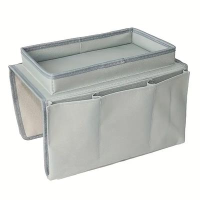 Aufbewahrungsbox für die Armlehne des Sofas mit integriertem Tablett – multifunktionales Aufbewahrungsfach, geeignet für Fernbedienungen, Zeitschriften, Snacks und Getränke – robuste Seitentaschen aus