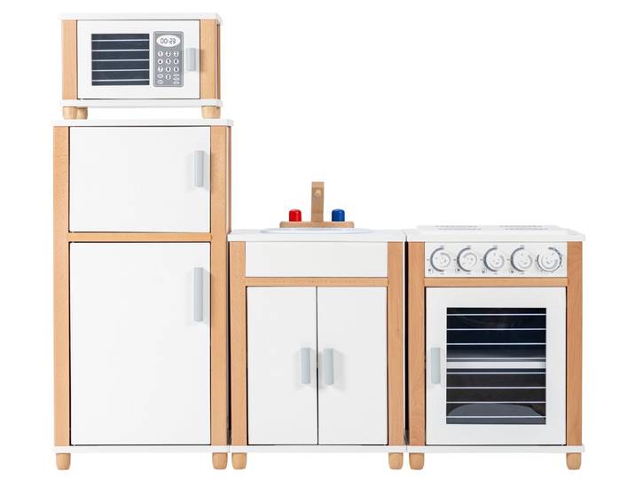 Betzold Kinder-Küchenset Kinderküche 1,20 m – große Spielküche mit Herd & Backofen