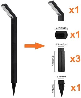 Youfap Market Waterproof Solar Powered Garden Lamp, Solar Pathway Lights Outdoor For Walkway, Driveway, Patio, Path long three Colors Light