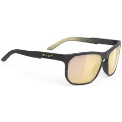 Rudy Project, Damen, Sportbrille, Soundrise Brille (Schwarz Matte Ice Gold Patte, Multilaser Gold), Silber, Schwarz