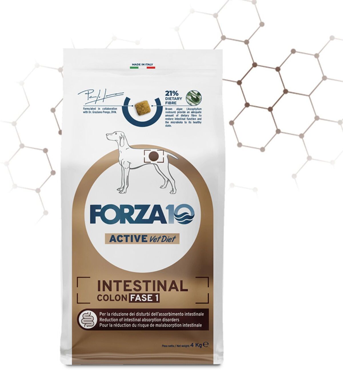 Forza10 4 Kg Forza 10 Intestinal Colon Fase 1 Pesce per Cani Adulti