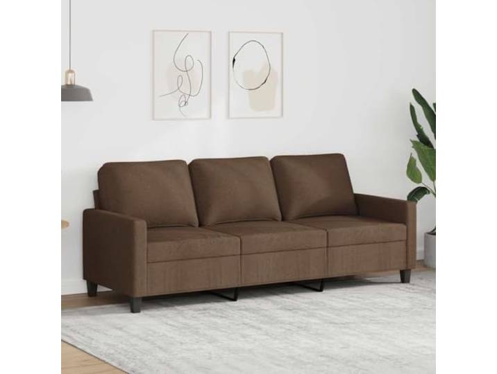 HEFZGDB 3-Sitzer-Sofa Braun 180 cm Stoff, strapazierfähiges Metallgestell für Robustheit und Stabilität, atmungsaktive Polsterung für bequemes Sitzerlebnis, modernes Design mit dick