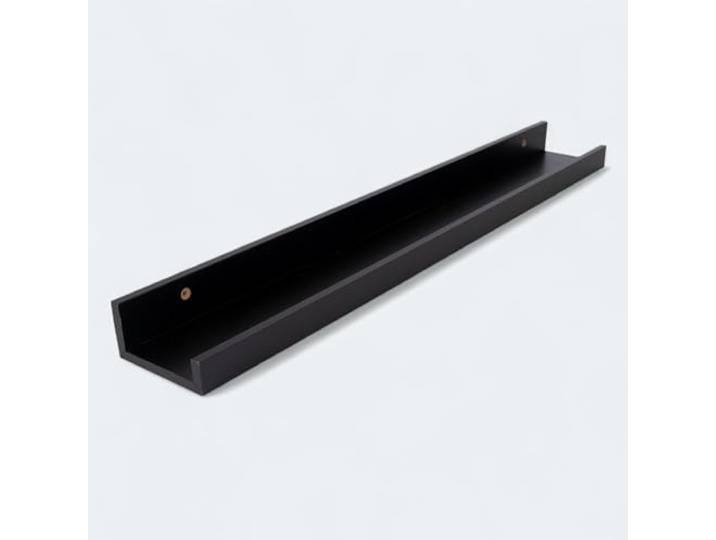 Queence Bilderleiste Board Galerieschiene Regalboard elegant und schlicht Gewürzregal Wandregal Schweberegal (Schwarz, 110x9 cm, 1)