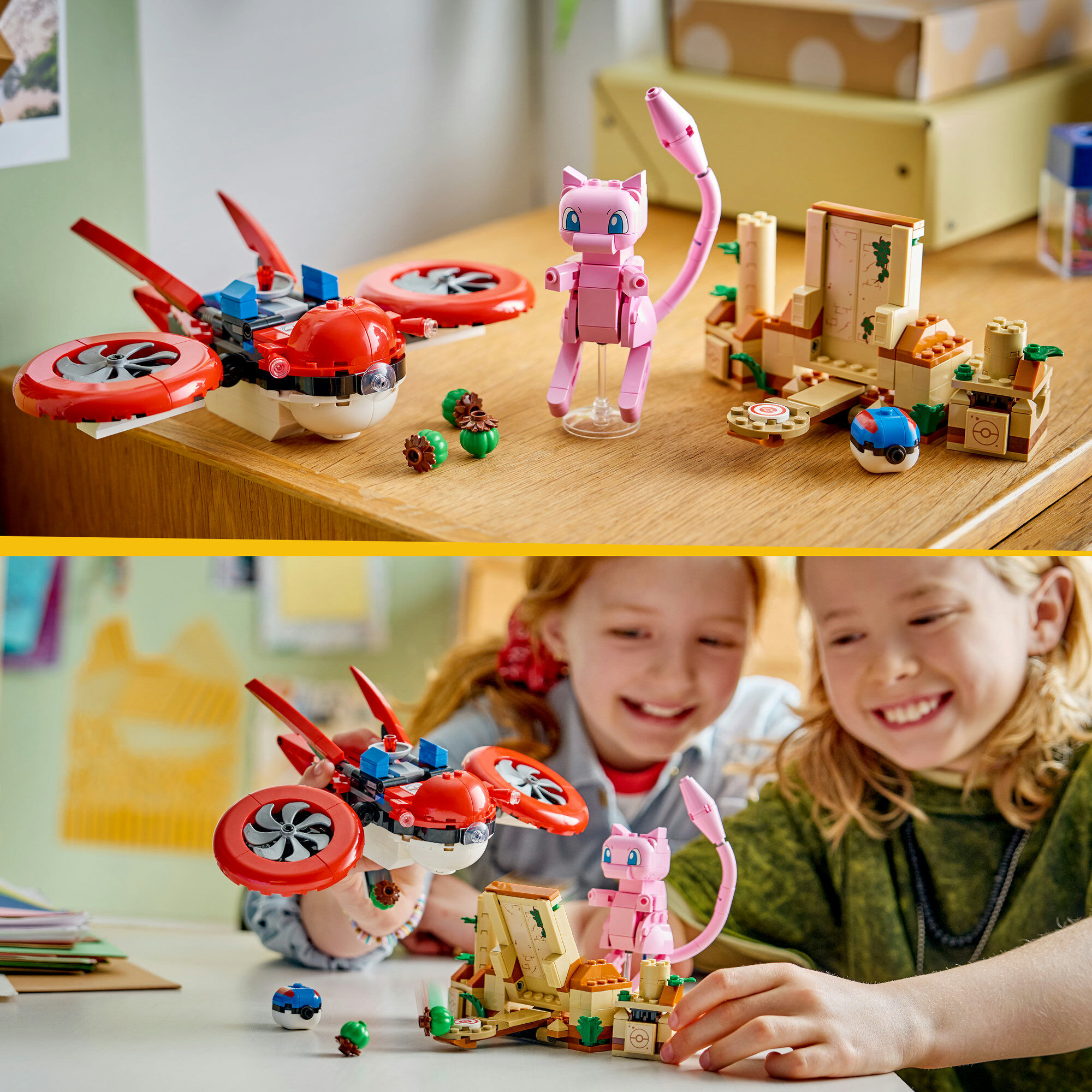 Konstruktionsspielsteine LEGO "SMART Play™ Drohnensuche nach einem Mysteriösen Mew (72161)", bunt, Spielbausteine, Kinder, Kunststoff, Konstruktionsspielsteine, LEGO Pokémon; Mit SMART Brick kompatibel (nicht enthalten)