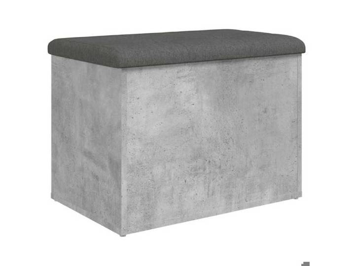 Gris Banc coffre - Banc de rangement - gris béton 62x42x45 cm bois d'ingénierie m6936