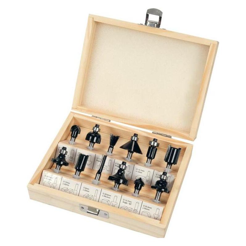 Toya VORELSCHNEIDER FÜR HOLZ SET 12-tlg. VORBAU 6mm 22552 (T22552)