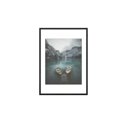 Holzbilderrahmen 50x70 cm  Iceland , schwarz , Holzwerkstoff , Maße (cm): B: 52 H: 72 T: 2.8
