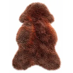 SCHAFFELL Premium Lammfell Natur ungeschoren weiche Wolle Lava dyed ca. 105 cm