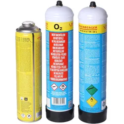 Rothenberger Industrial Gaspaket 2x Sauerstoff O2 & 1x Maxigas 400 für Roxy Kit