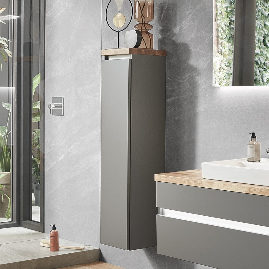 Puris b - essence center cabinet 30.2 x 30 x 135 cm with 1 door, stop right, handle 341, MNA813CGMRF793K111341554806