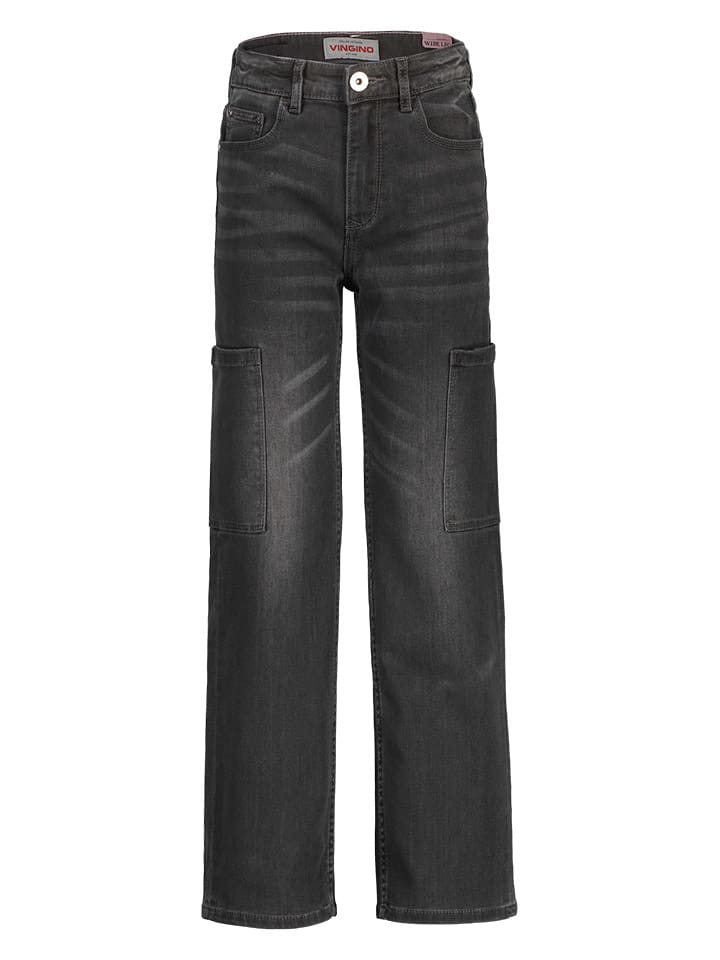 Vingino Cargojeans - Wide leg - in Anthrazit - 122