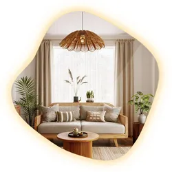 LED SPIEGEL 57 x 57,7 cm Asymmetrisch Warmweiß 3000K