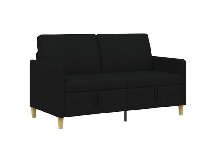 KUTYWEXFM 2-Sitzer Sofa mit Stauraum Schwarz 152x78x87cm Couch Kompakte Polstercouch mit aufklappbarer Sitzfläche für Wohnzimmer und Gästezimmer. Bietet praktischen Platz im Alltag.