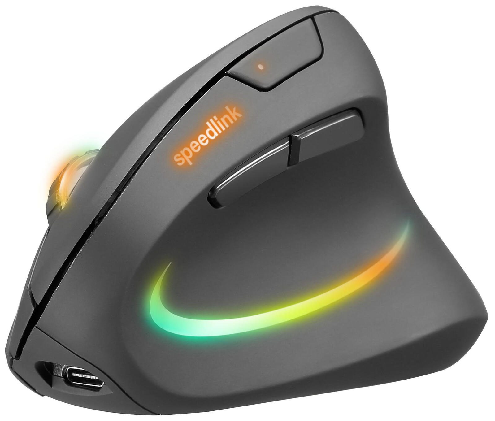 Speedlink PIAVO PRO RGB Vertical Ergonomic Wireless Maus, schwarz SL-630026-BK