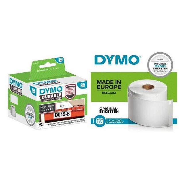 Dymo LW-Kunststoff-Etiketten, 2 Rollen a 450 Etiketten (19 mm) (2112284)