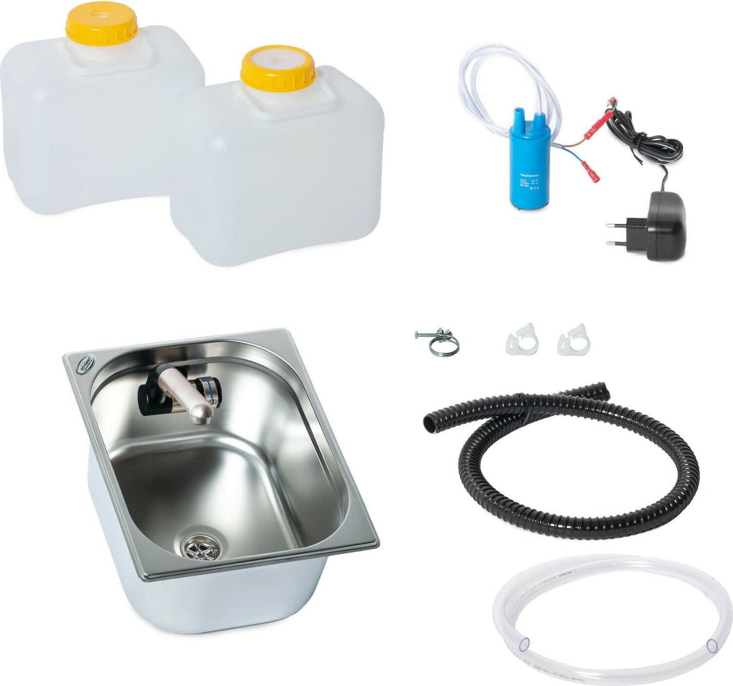 Ad Ideen Mini-keuken voor camping en verkoopstand met spoelbak, geschikt voor Volkswagen T4, T5, T6, B/D/H: 32,5 x 26,5 x 15 cm