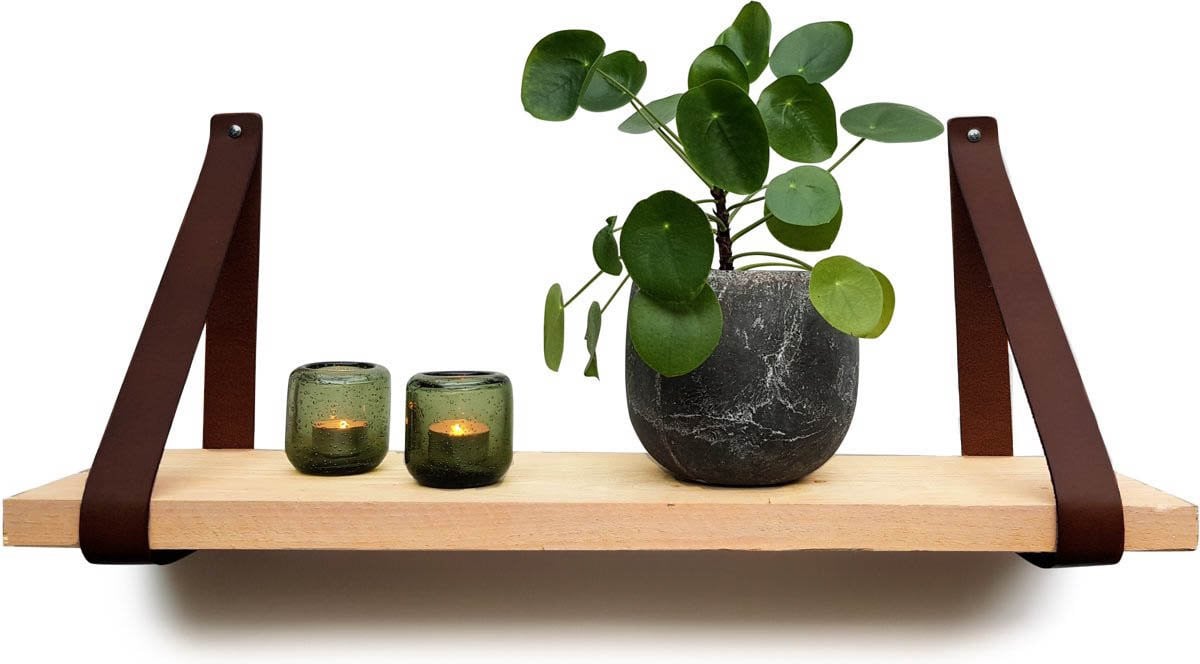 Brute Strength Leren plankdragers - Bruin - 6 stuks - Echt leer