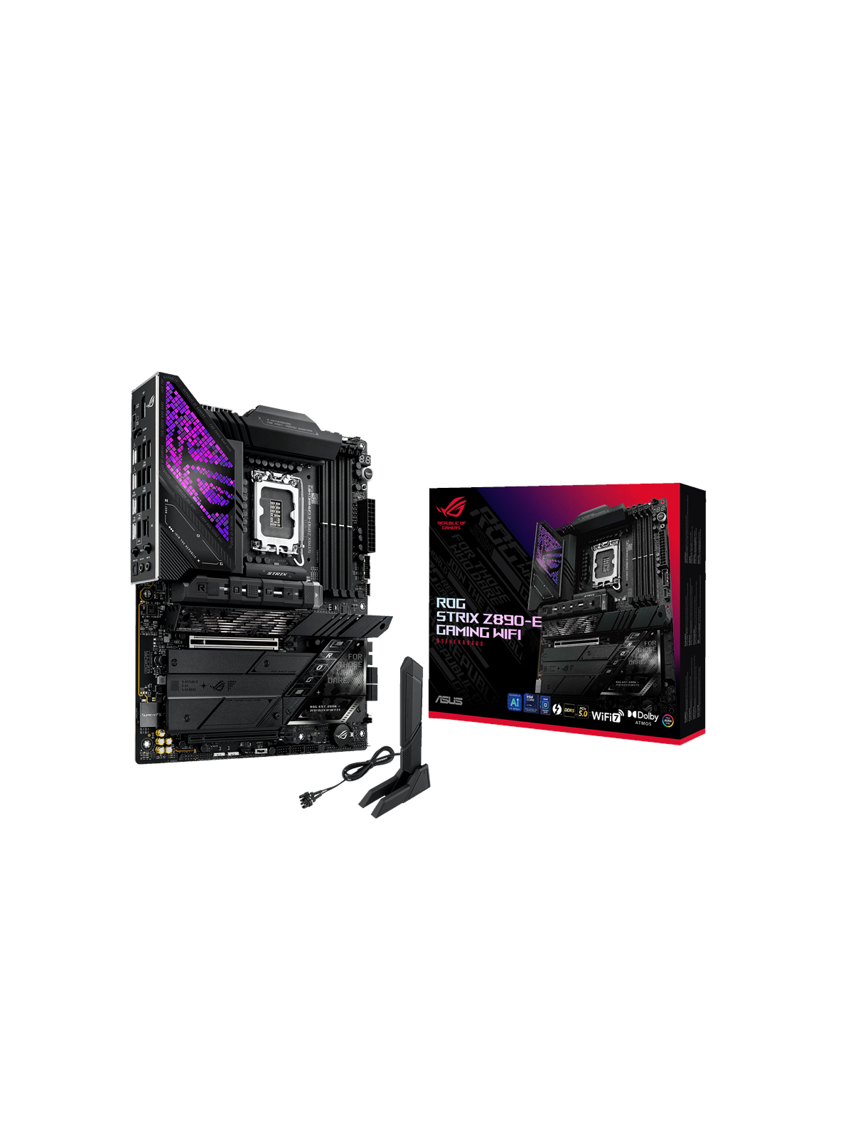 ASUS ROG STRIX Z890-E GAMING WIFI Mainboard - Intel Z890 - Intel LGA1851 - DDR5 RAM - ATX